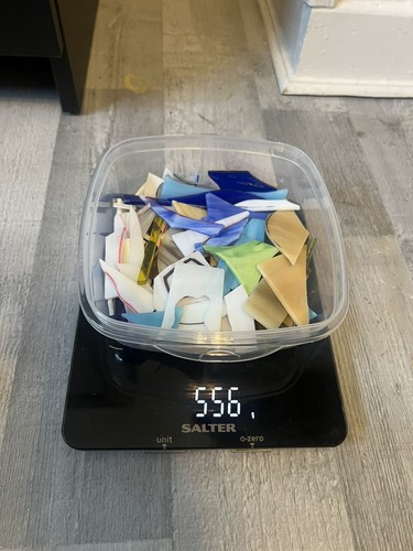 500g stained glass offcuts - glass,