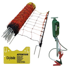 ELECTRIC FENCE NET KIT 50m - 90cm Net & 12v Energiser Bundle Sheep Goats Alpaca