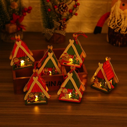Christmas wooden house - house, decor