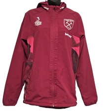 West Ham United Umbro Zip Up Hooded Tracksuit Training Jacket Size Small