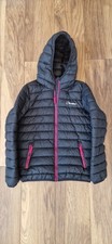 BERGHAUS black pink Jacket size 11-12 Girls Full Zip Hooded Quilted Winter Coat