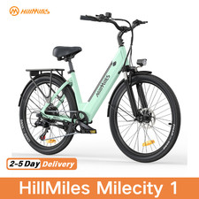 HillMiles Milecity 1 Electric Bike 26" 13AH Mountain Bicycle E-Bike 250W 26 inch