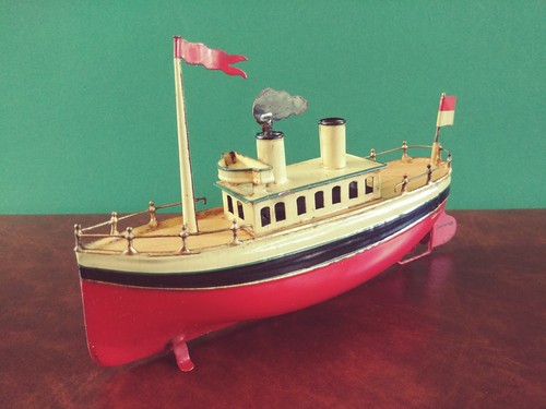 Carette tin wind passenger - wind-up,