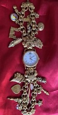 Kirks Folly Vintage Cinderella Fantasy Charm Bracelet Watch New Battery