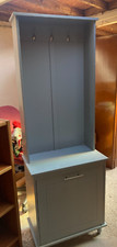 Grey Painted Hall Cabinet Coat Stand Shoe Storage