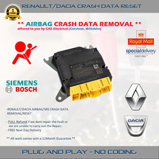 RENAULT/DACIA SRS/AIRBAG MODULE - CRASH DATA REMOVAL/RESET - MOST ECU'S COVERED