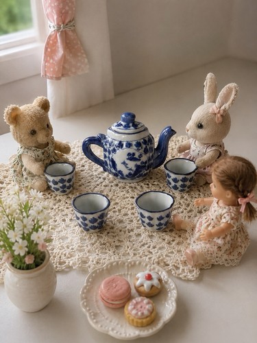 Vintage chinese blue white - vintage, &