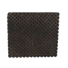 Antique Indian Hand-Carved Teak Wood Printing Block c.1930 | Mesh Pattern Craft