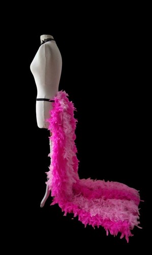 Floor length feather bustle - floor,
