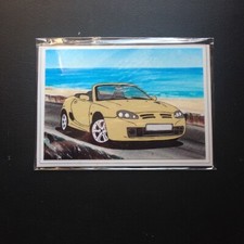 MG TF clear rigid plastic fridge magnet British Vintage classic cars