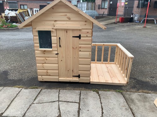 Children wooden play house - children,