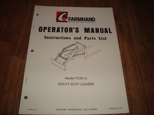 Farmhand model f228 heavy - f228-a,