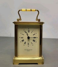 Vintage Taylor & Bligh Quartz Clock - Brass Carriage Clock 14cm Tall Working UK 