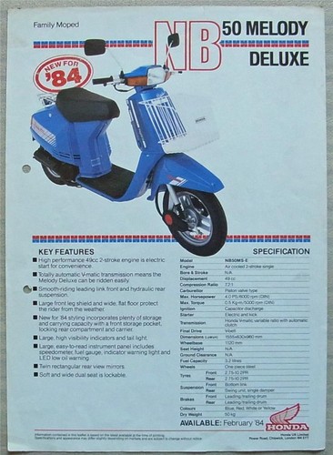 Honda nb50 melody deluxe - nb50,