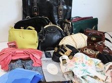 Vintage 60s–90s Job Lot Bags Belts Scarves Dior Tights Boho Retro Bundle