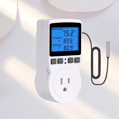 Digital thermostat outlet plug - digital,