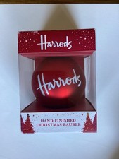 Fabulous Harrods Christmas Tree Decoration Bauble Red