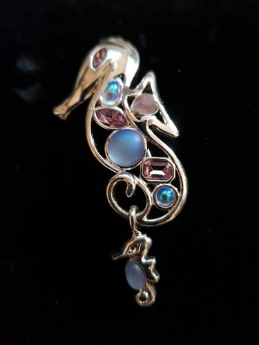 Monet seahorse brooch - monet,