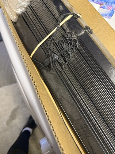 Black faux wood venetian blind - wood,