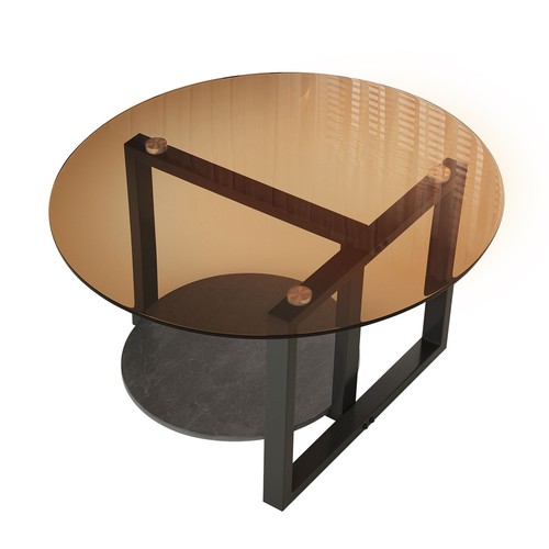 Glass coffee table mid - glass, century