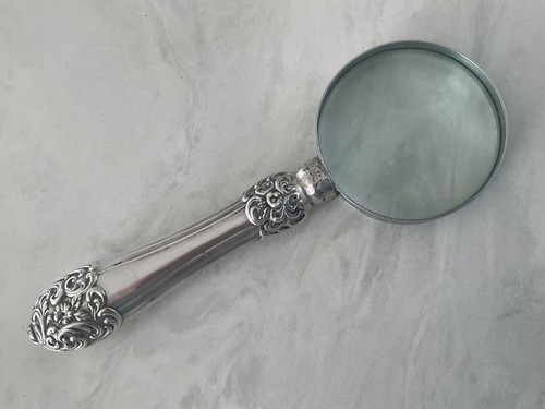 Magnifying glass with silver - glass,