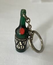 Vintage Keyring Mini VAT 69 Scotch Whisky Bottle EMPTY (NM)
