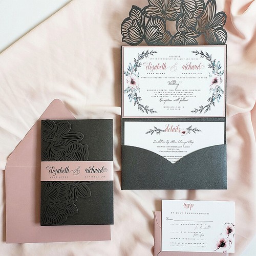 Wedding invitation metal - wedding,