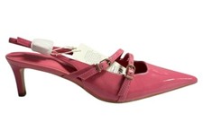 BNWT M&S Ladies Patent Leather Upper Slingback Pink Heel Shoes - Various Sizes