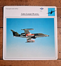 Gates Learjet 30 series - Transport & Utility - Warplanes Collectors Club Card.