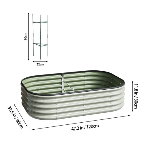 Galvanised steel raised garden - steel,