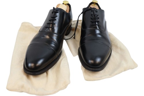 Barker black leather oxford - leather,