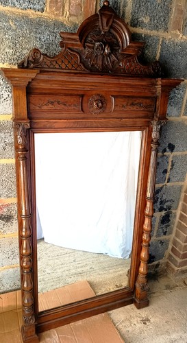 Antique victorian overmantel - antique,