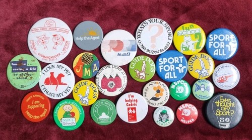 Job lot vintage charity pin - lot,