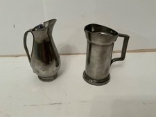 Two Royal Holland Daalderop Pewter Jug Pitcher Vase