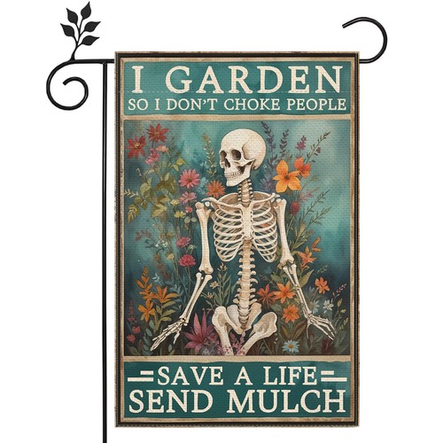Funny garden flag - garden, i