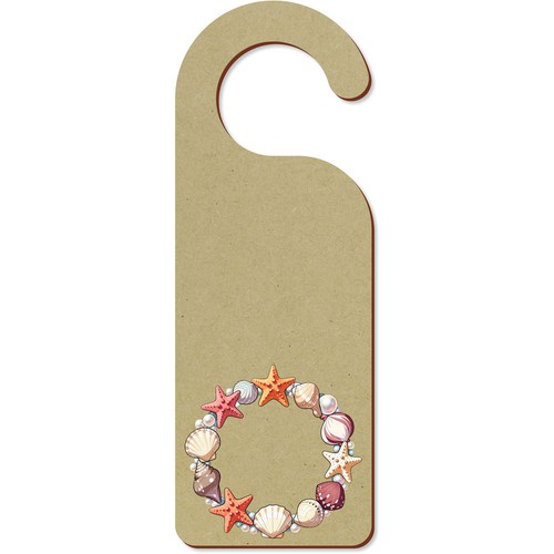 Starfish shell wreath door - 'starfish,