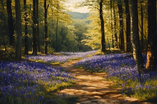 Bluebell woodland forest - woodland,