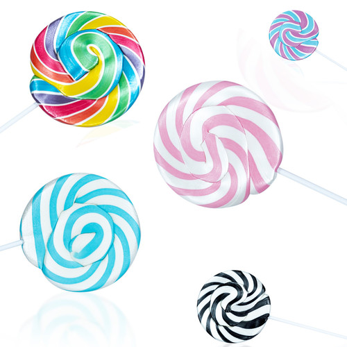 Rainbow lollipops swirly - rainbow,