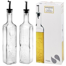 2 x 500ml Tall Glass Condiment