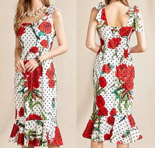 NWT Polka Dot Floral Midi