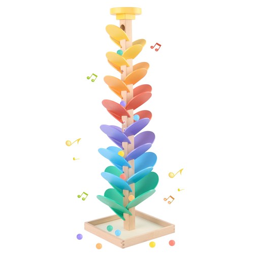 Wooden marble run - marble,