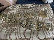 REF3 Moroccan gold Kaftan Belt, Bridal Wedding Belt & european party dress Metal