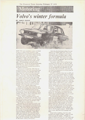 Volvo 144 winter driving - 144,