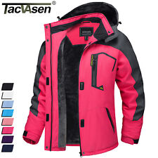Women's Waterproof Ski Snow Jacket Winter Fleece Coat Outdoor Walking Work Parka
