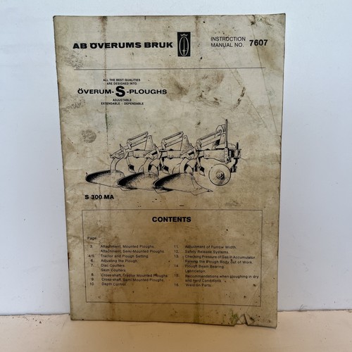 Overum plough instruction - overum,