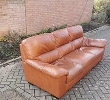 3-seater Leather Sofa Tan