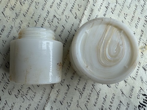 Two antique milk glass - two,