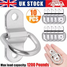 10pcs D-Ring Tie Down Load Stainless Steel Anchor Point Trailer Lashing Hook
