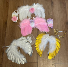 JOBLOT OF ANGEL WINGS ACCESSORIES NEW BORN BABY PHOTO SHOOT, FEATHERS, FLOWERS