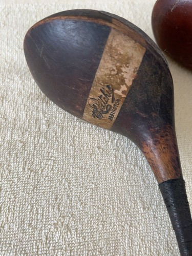 Antique metal shaft wooden - metal,